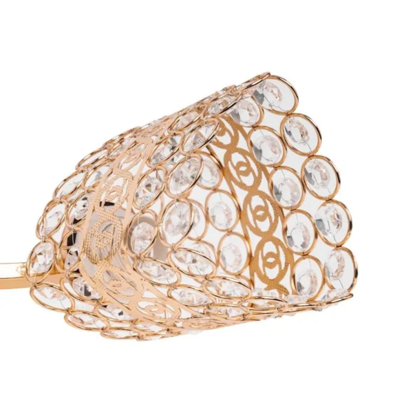 Lustra Catrina Cristal, 3*E27, Metal, Auriu - imagine 4