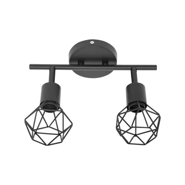 Lustra Hexagonit 2x E14 Negru - imagine 4