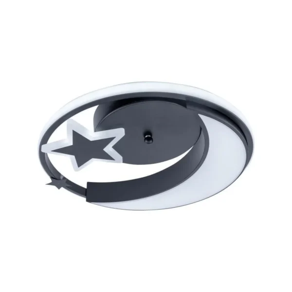 Lustra LED Alyona cu Telecomanda, 100W, Acril si Metal, Negru - imagine 5
