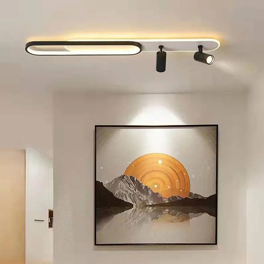 Lustra LED Bastet, 49W, Acril, Alb si Negru - imagine 2