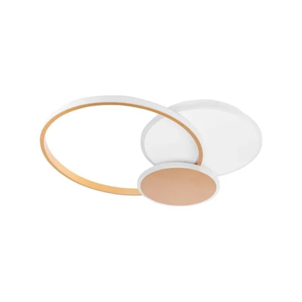 Lustra LED Cetus cu Telecomanda, 120W, Auriu, Acril, Dimabila - imagine 7