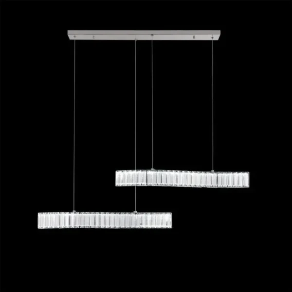 Lustra LED Cristal cu Telecomanda Merve 24W Argintiu - imagine 4