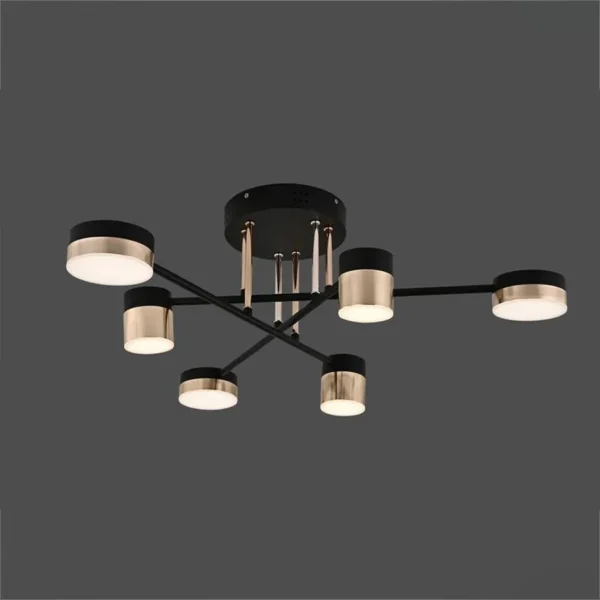 Lustra LED cu Telecomanda Jensen 72W Dimabila Alb Negru - imagine 2