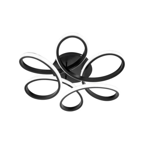 Lustra LED Elon cu Telecomanda, 120W, 2.4GHz, Dimabila, Acril, Negru - imagine 5