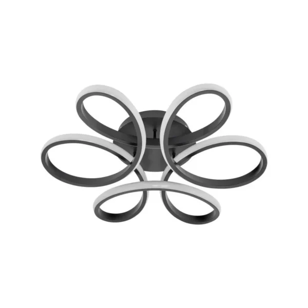 Lustra LED Elon cu Telecomanda, 120W, 2.4GHz, Dimabila, Acril, Negru - imagine 6