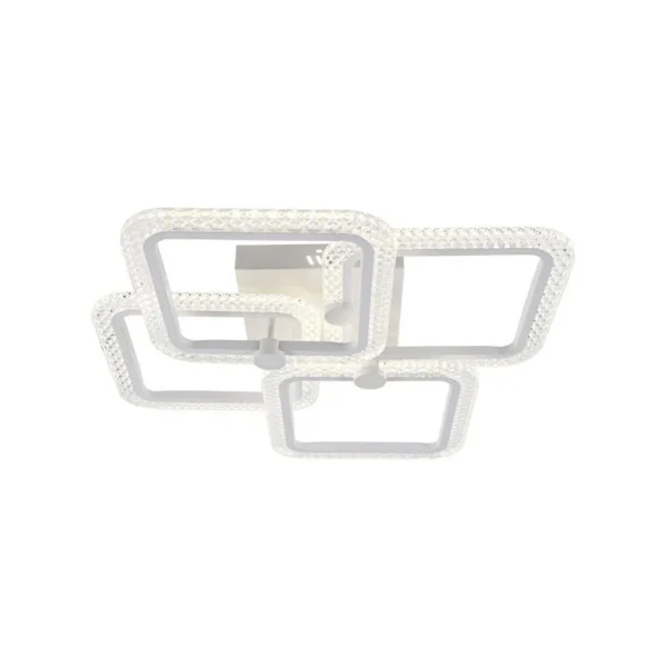 Lustra LED Faida cu Telecomanda, 2.4Ghz, 120W, Acril, Alb - imagine 4