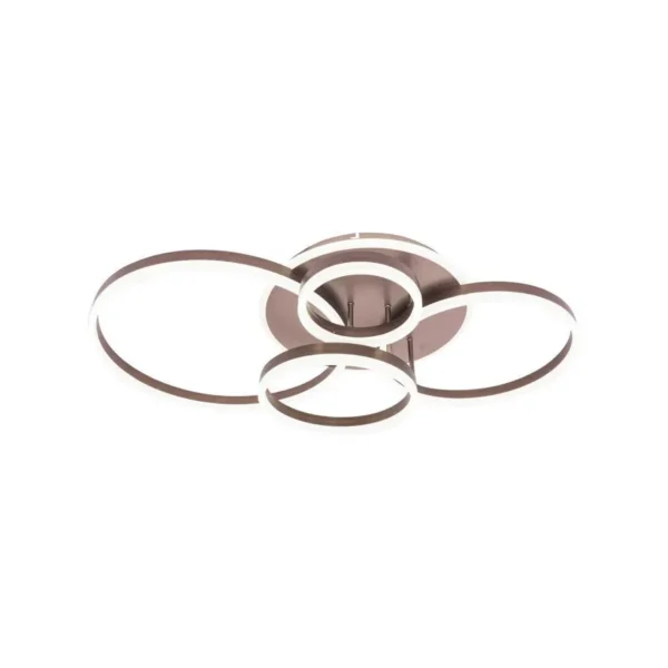 Lustra LED Gratiana cu Telecomanda, 220W, Dimabila, Coffee - imagine 7