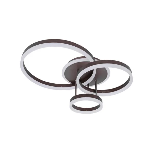 Lustra LED Gratiana cu Telecomanda, 2.4Ghz, 144W, Dimabila, Coffee - imagine 5