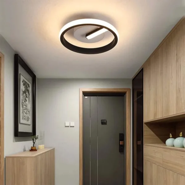 Lustra LED Jazeera 16W, Alb Negru - imagine 5