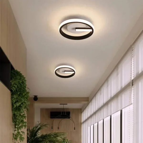 Lustra LED Jazeera 16W, Alb Negru - imagine 7