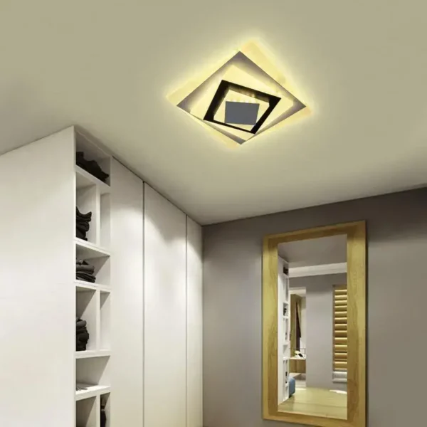 Lustra LED Luisel, 36W, Negru, Gri si Alb, Lumina Rece/Calda/Neutra - imagine 5