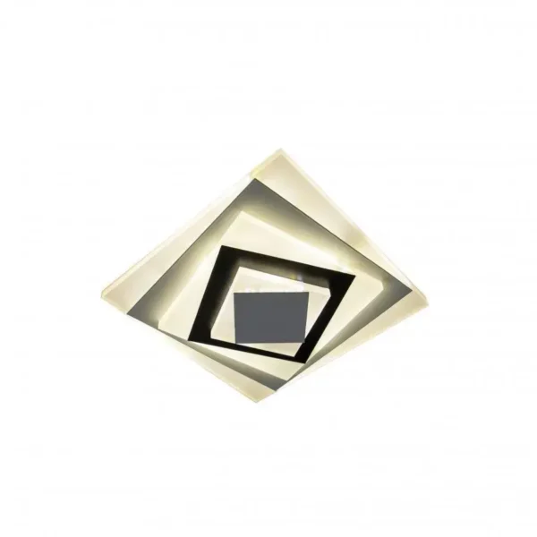 Lustra LED Luisel, 36W, Negru, Gri si Alb, Lumina Rece/Calda/Neutra - imagine 6
