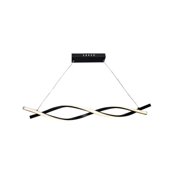 Lustra LED Mirela cu Telecomanda, 80W, Negru, Dimabila - imagine 5