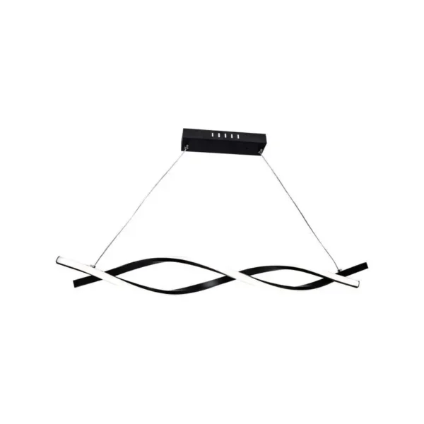 Lustra LED Mirela cu Telecomanda, 80W, Negru, Dimabila - imagine 6