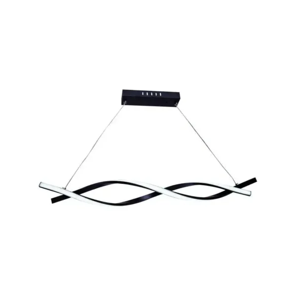 Lustra LED Mirela cu Telecomanda, 80W, Negru, Dimabila - imagine 7