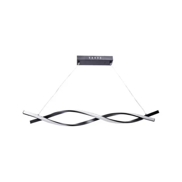 Lustra LED Mirela cu Telecomanda, 80W, Negru, Dimabila - imagine 8