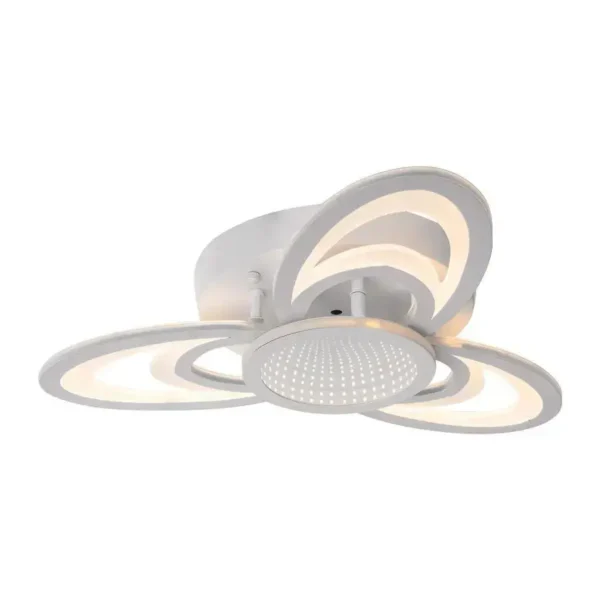 Lustra LED 3D cu Telecomanda Koa 120W Dimabila Alb - imagine 6