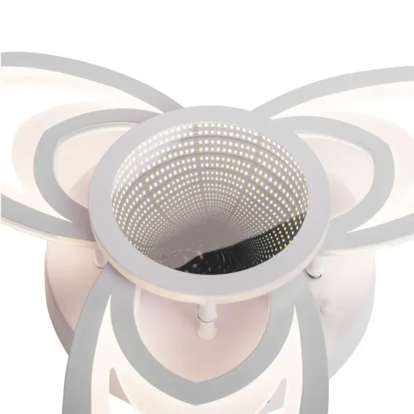 Lustra LED 3D cu Telecomanda Koa 120W Dimabila Alb - imagine 7