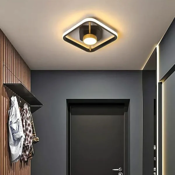Lustra LED Natsuko, 50W, Acril, Negru - imagine 4