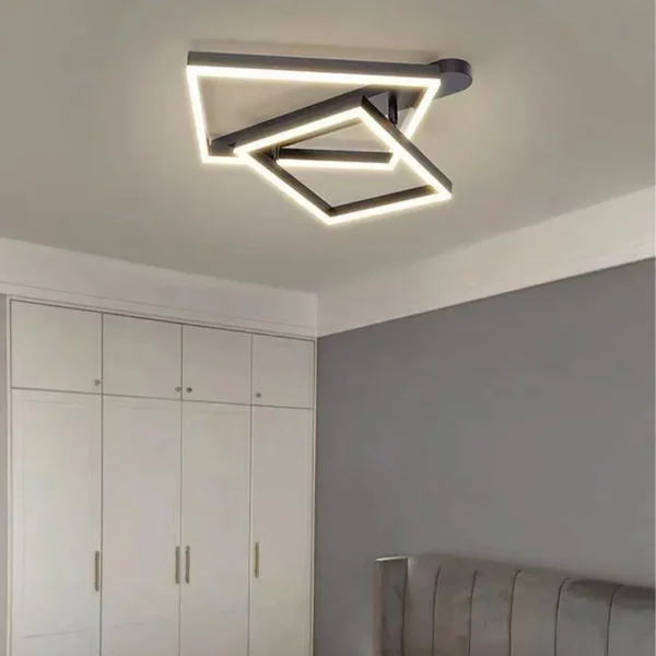 Lustra LED Pansa cu Telecomanda, 112W, 2.4GHz, Dimabila, Acril, Negru - imagine 2