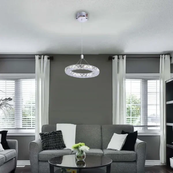 Lustra LED Romalia, 12W, Crom, Lumina Rece/Calda/Neutra - imagine 5