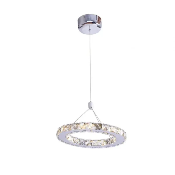 Lustra LED Romalia, 12W, Crom, Lumina Rece/Calda/Neutra - imagine 8