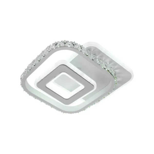 Lustra LED Rufina 36W, Acril si Metal, Alb - imagine 5