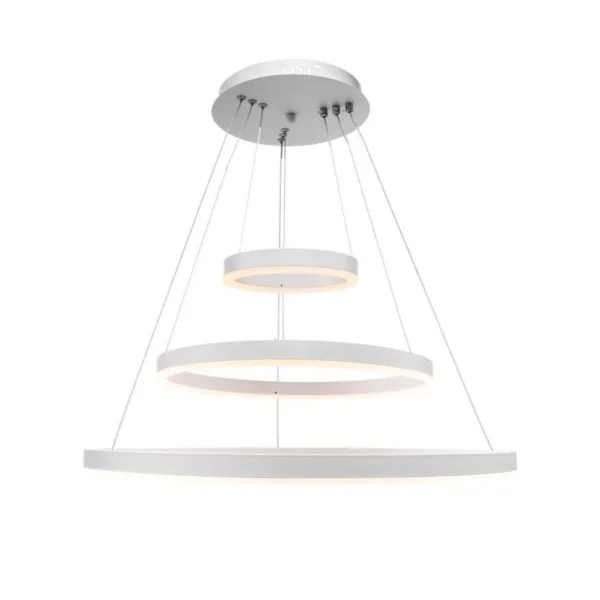 Lustra LED Steris cu Telecomanda, 152W, 2.4 GHz, Dimabil, Alb - imagine 5