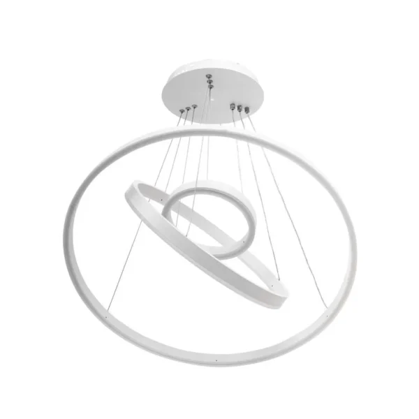 Lustra LED Steris cu Telecomanda, 152W, 2.4 GHz, Dimabil, Alb - imagine 6