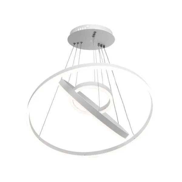 Lustra LED Steris cu Telecomanda, 152W, 2.4 GHz, Dimabil, Alb - imagine 7