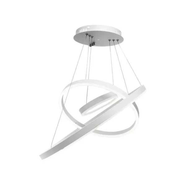 Lustra LED Steris cu Telecomanda, 152W, 2.4 GHz, Dimabil, Alb - imagine 8