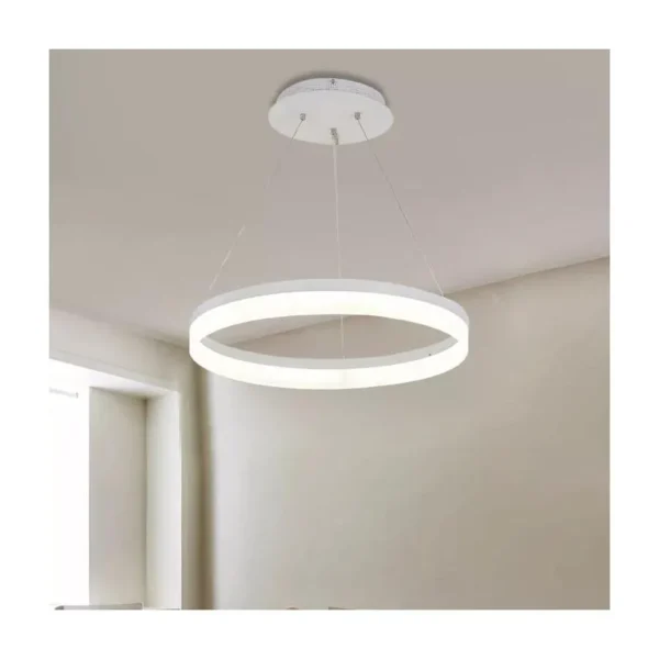 Lustra LED Steris cu Telecomanda, 38W, 2.4GHz, Dimabil, Alb - imagine 3