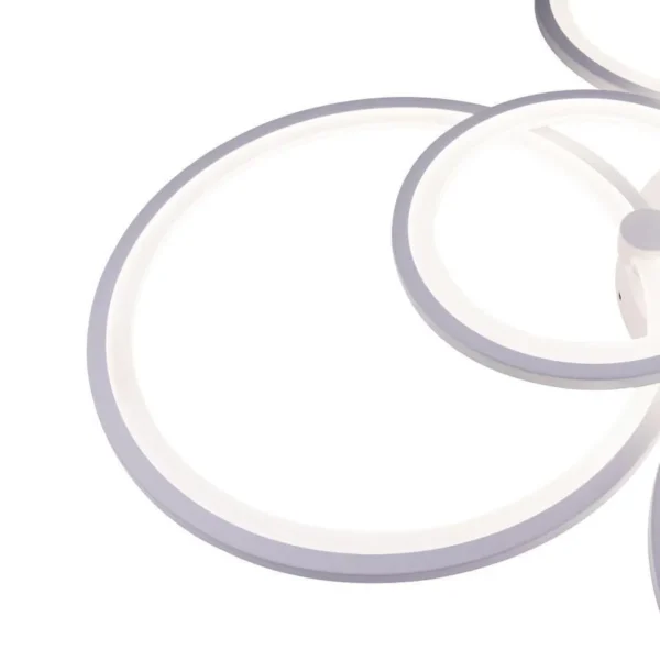 Lustra LED cu Telecomanda Asteria 264W 8 Cercuri Dimabila Alb - imagine 4