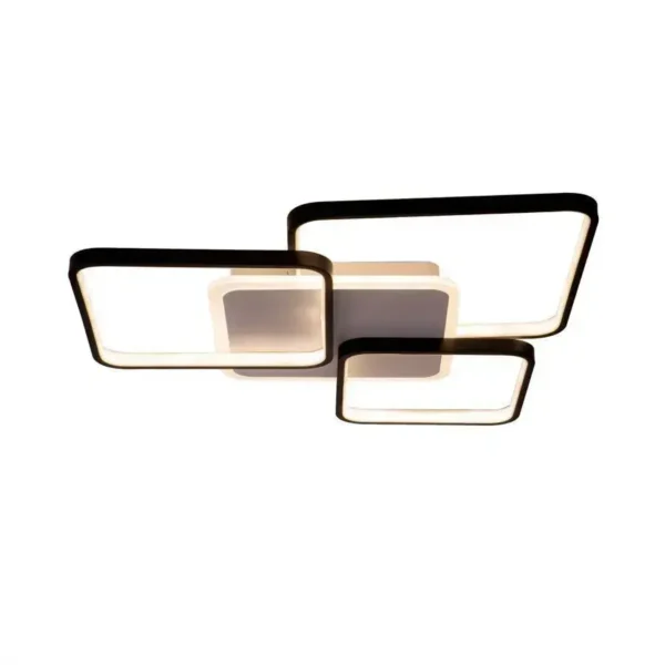 Lustra LED cu Telecomanda Carolina, 144W, Alb si Negru, Acril, Dimabila - imagine 6