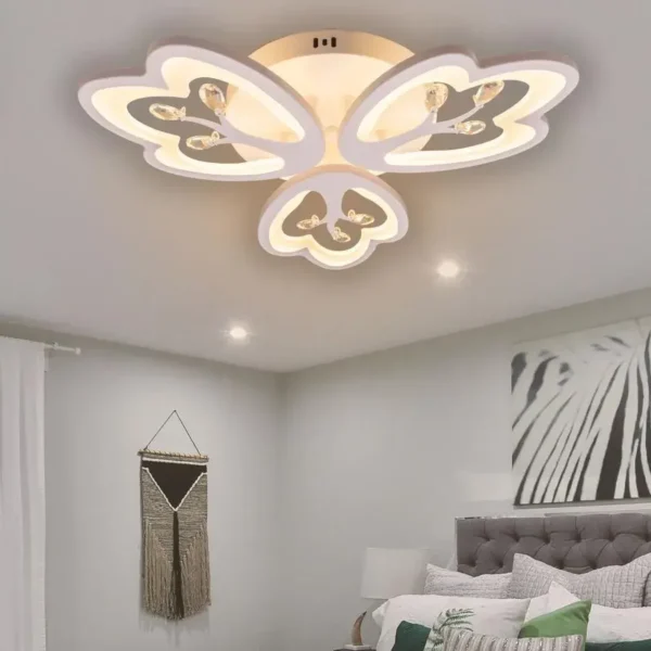 Lustra LED cu Telecomanda Cherie 72W Dimabila Alb - imagine 5