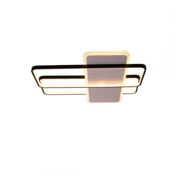 Lustra LED cu Telecomanda Emanuella 168W Dimabila Alb Negru - imagine 5