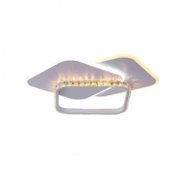 Lustra LED cu Telecomanda Everly, 100W, Dimabila, Alb - imagine 5