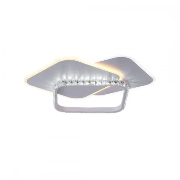Lustra LED cu Telecomanda Everly, 100W, Dimabila, Alb - imagine 6