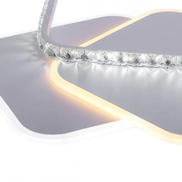 Lustra LED cu Telecomanda Everly, 100W, Dimabila, Alb - imagine 7