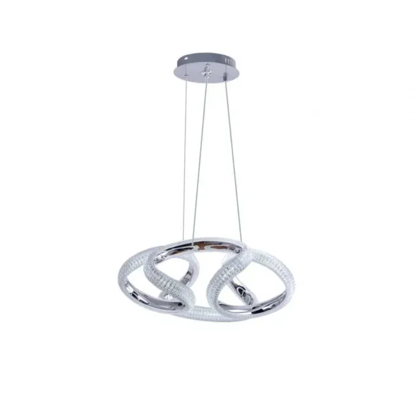 Lustra LED cu Telecomanda Iulia, 80W, Dimabila, Crom - imagine 7