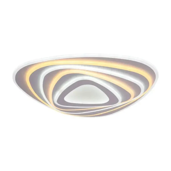 Lustra LED cu Telecomanda Lauriana, 200W, Alb, Acril, Dimabila - imagine 5