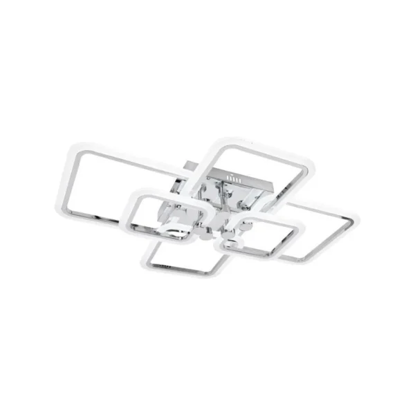 Lustra LED cu Telecomanda Tazara, 200W, Crom, Acril - imagine 5
