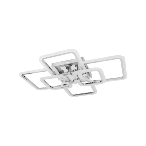 Lustra LED cu Telecomanda Tazara, 200W, Crom, Acril - imagine 7