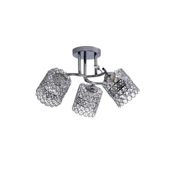 Lustra Maribela, 3*E27, Crom, Metal si Cristal - imagine 8