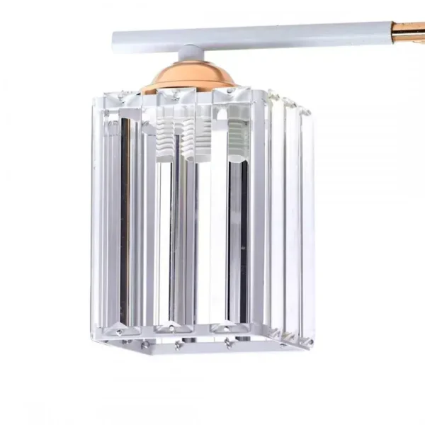 Lustra Mirabela, 3*E27, Auriu, Metal si Cristal - imagine 4