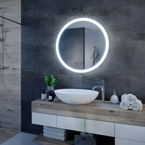 Oglinda LED Touch Rotunda, 50x50cm - imagine 2