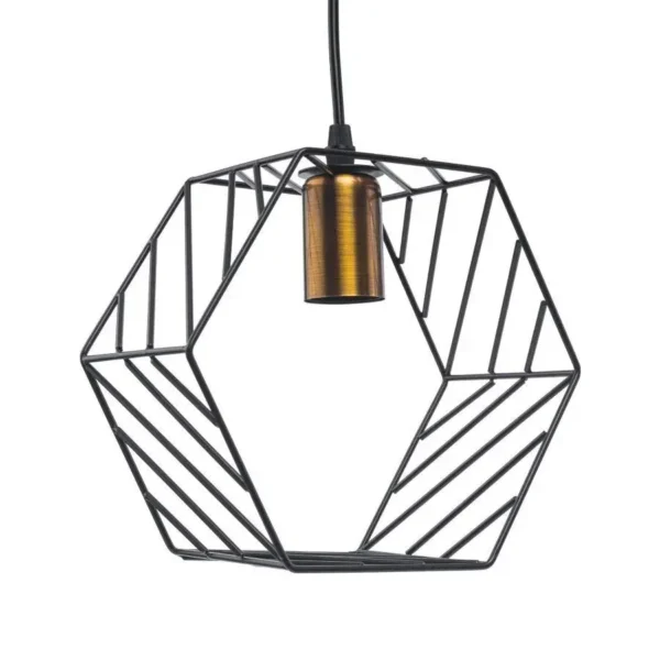 Pendul Hexagonia 3x E27 Negru - imagine 4