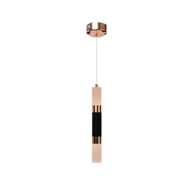 Pendul LED Adam, 14W, Acril si Metal, Negru cu Auriu, Lumina Rece/Calda/Neutra - imagine 5