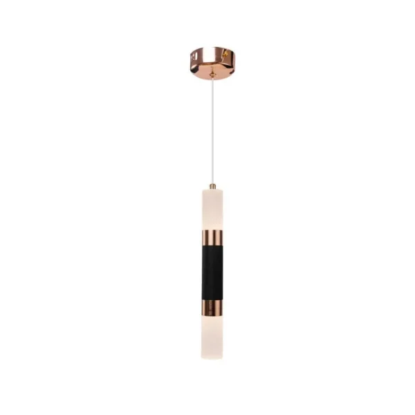 Pendul LED Adam, 14W, Acril si Metal, Negru cu Auriu, Lumina Rece/Calda/Neutra - imagine 7