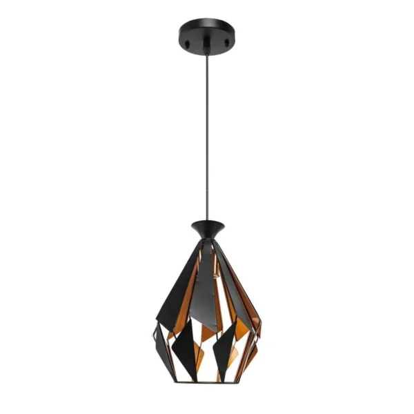 Pendul Zetris, 1*E27, Negru, Metal, 3321/1 - imagine 2